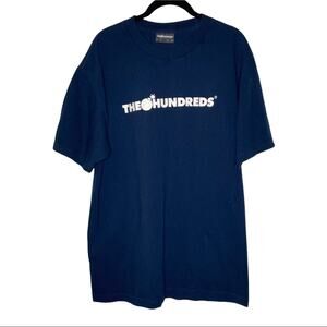 The Hundreds Navy Blue Graphic Print Crewneck Short Sleeve Tee Shirt Size Large